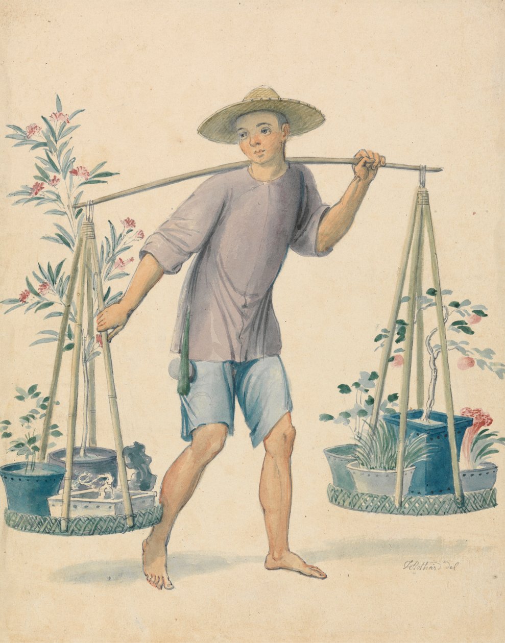 kinesisk blomstersælger af Thomas Stothard