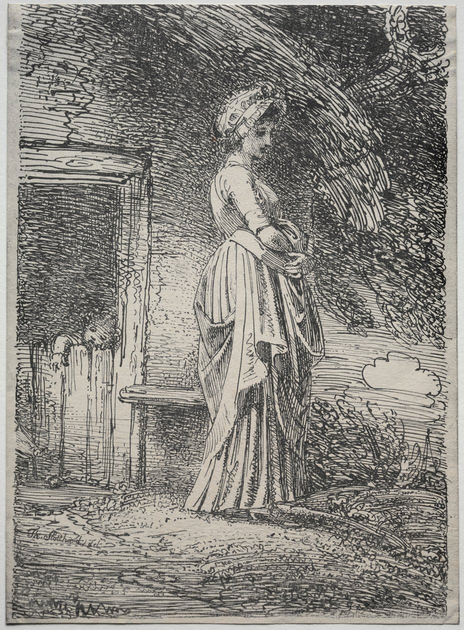 Prøver af polyautgrafi: Det tabte æble, 1803. af Thomas Stothard