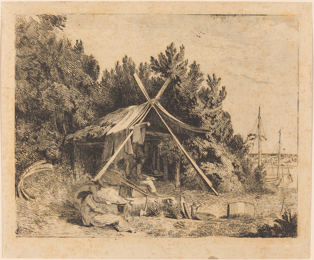 The Camp of Stothard, Blake, Ogleby af Thomas Stothard