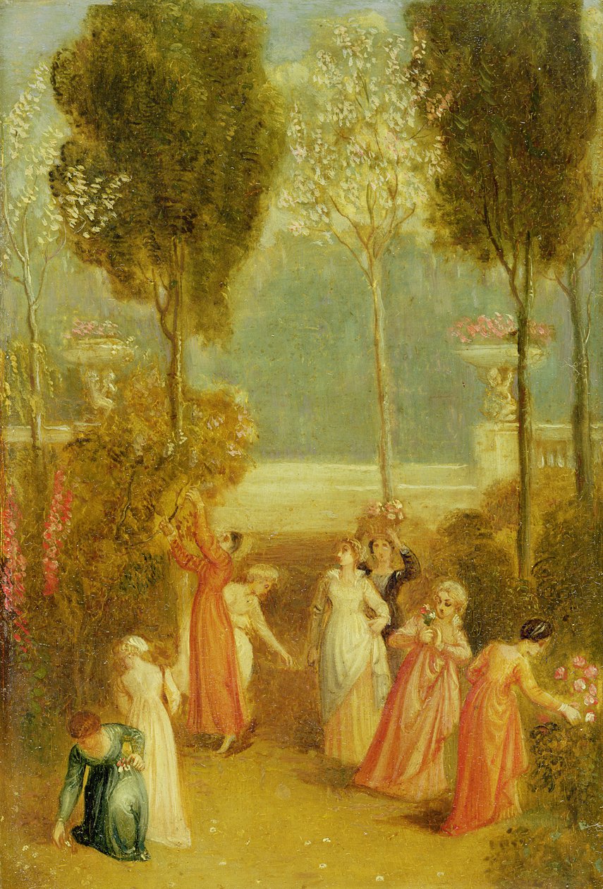 The Garden, ca. 1820 (olie på panel) af Thomas Stothard