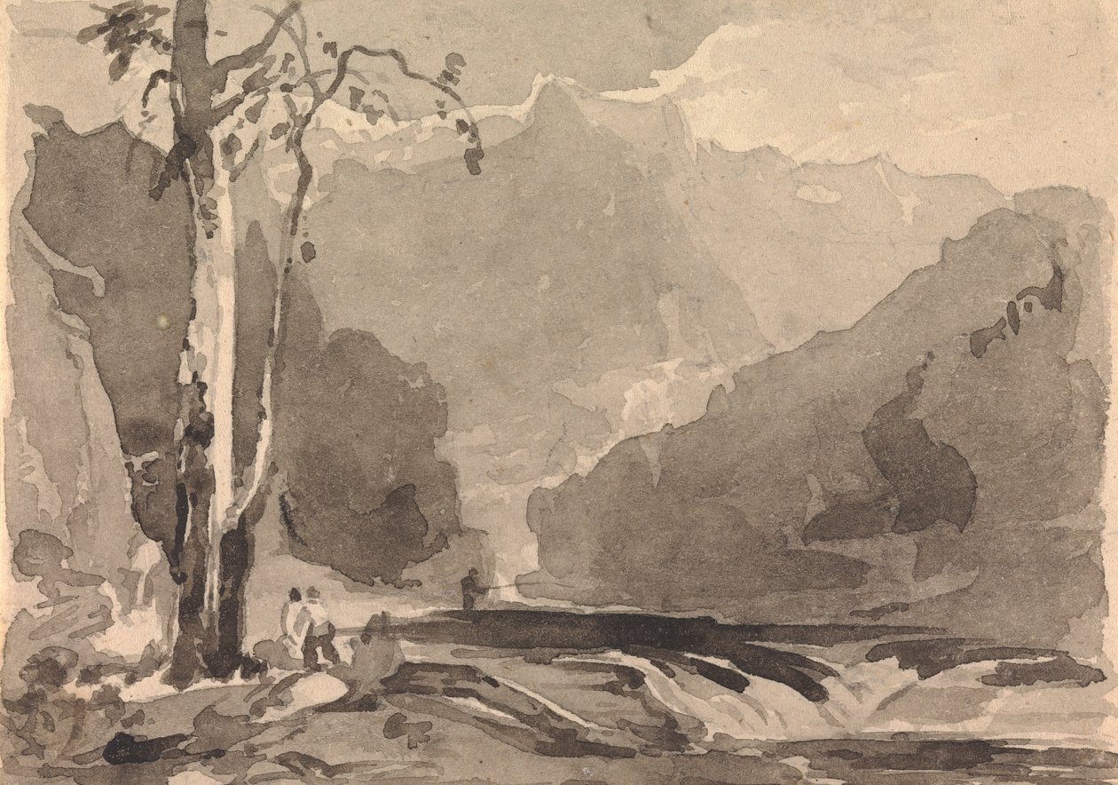 Fiskere ved en Bjergstrøm af Thomas Sully