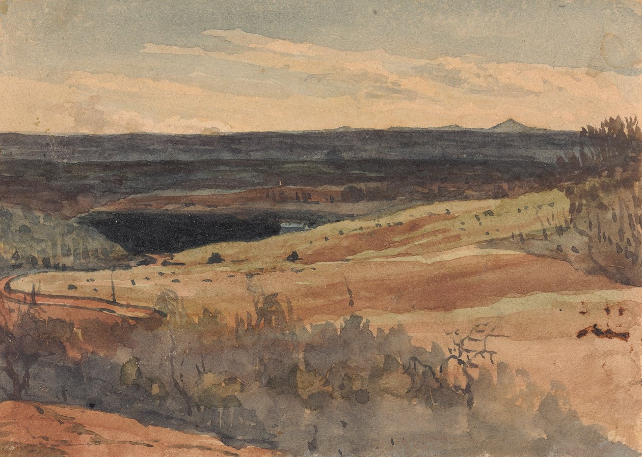 Bølgende marker, bjerge i afstand af Thomas Sully
