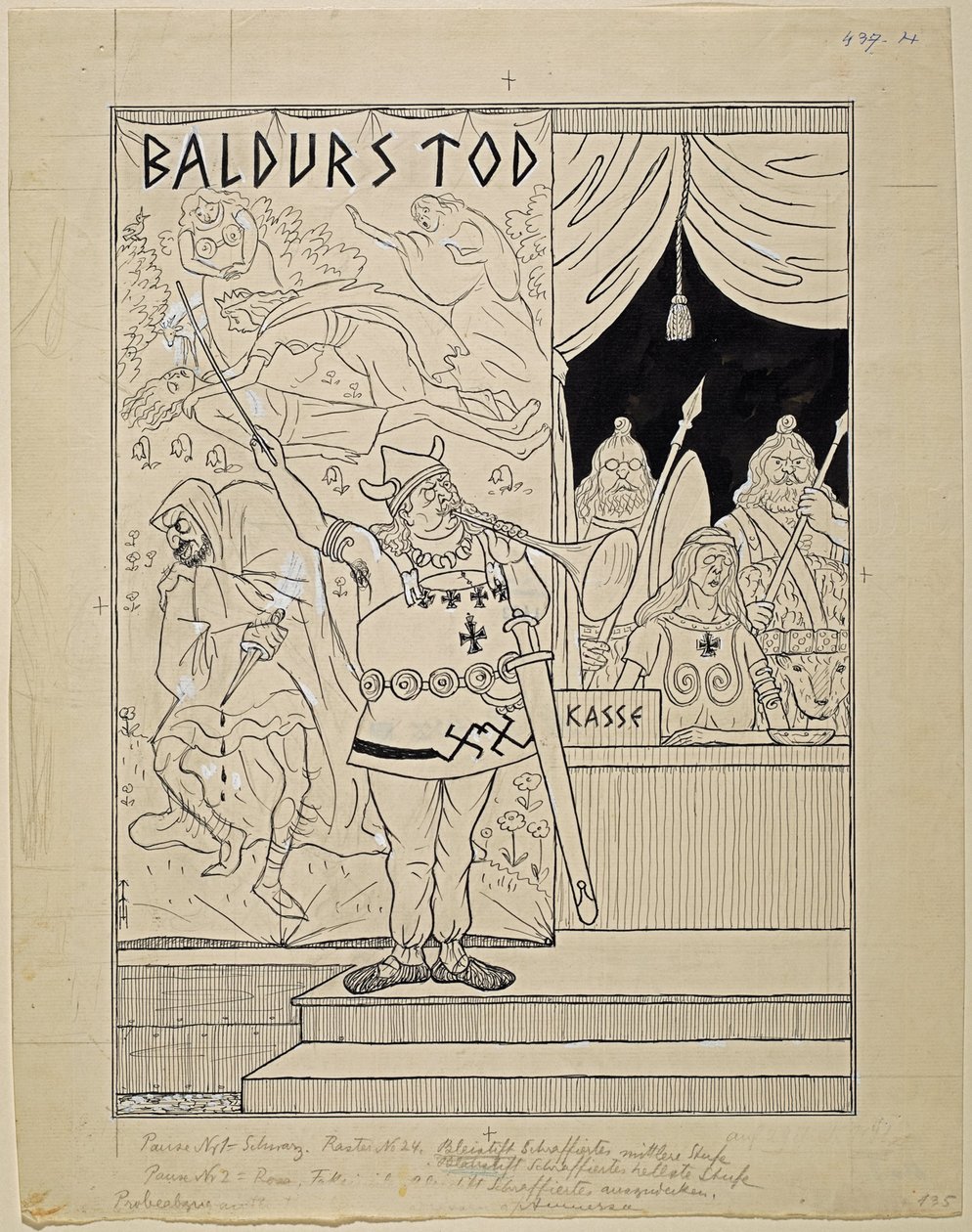 konkurrence for Oberammergau; Simplicissimus XXXV/8 af Thomas Theodor Heine