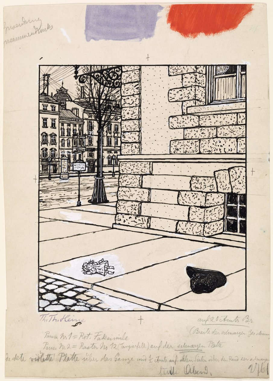 Efter gadedemonstrationen; Simplicissimus XIV/52 af Thomas Theodor Heine