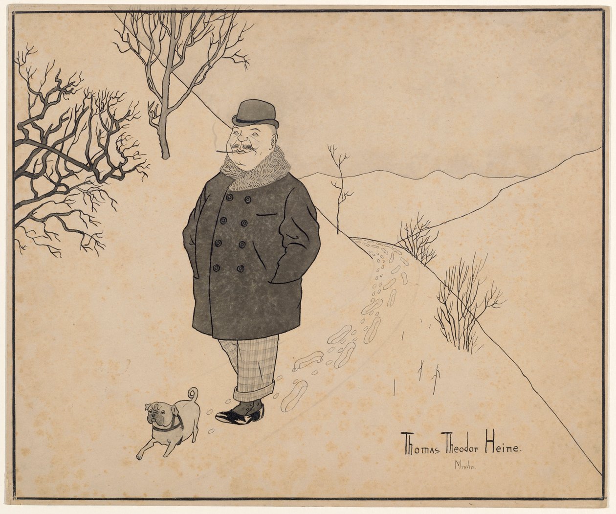 Vinterspaziergang af Thomas Theodor Heine