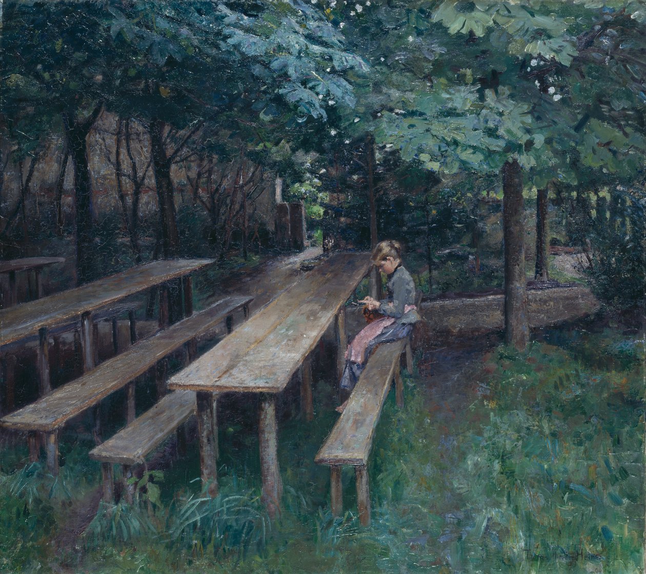 Restauranthave i Dachau af Thomas Theodor Heine