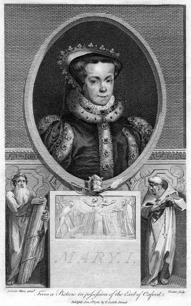 Dronning Mary I af England, 1788. af Thomas Trotter