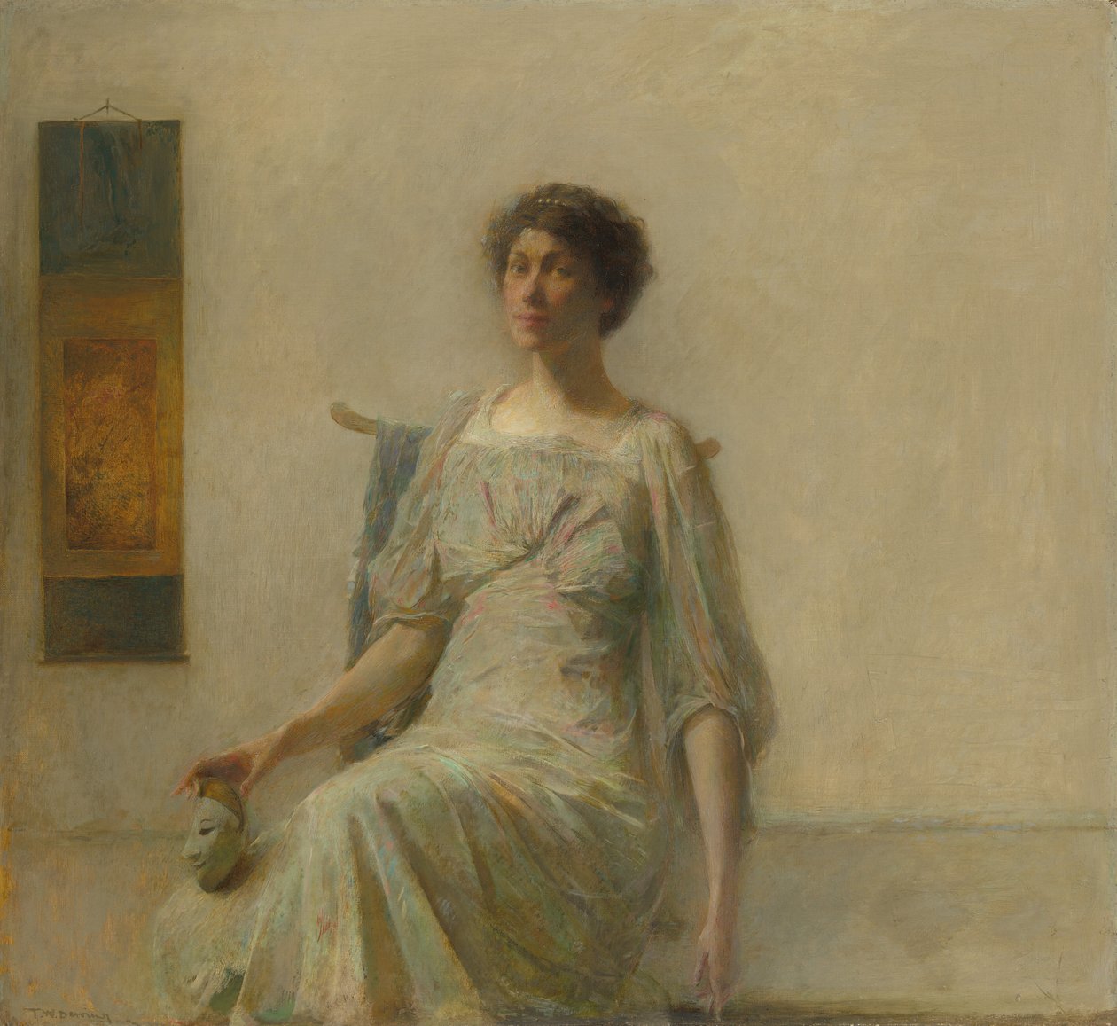 Dame med maske, 1911. af Thomas Wilmer Dewing