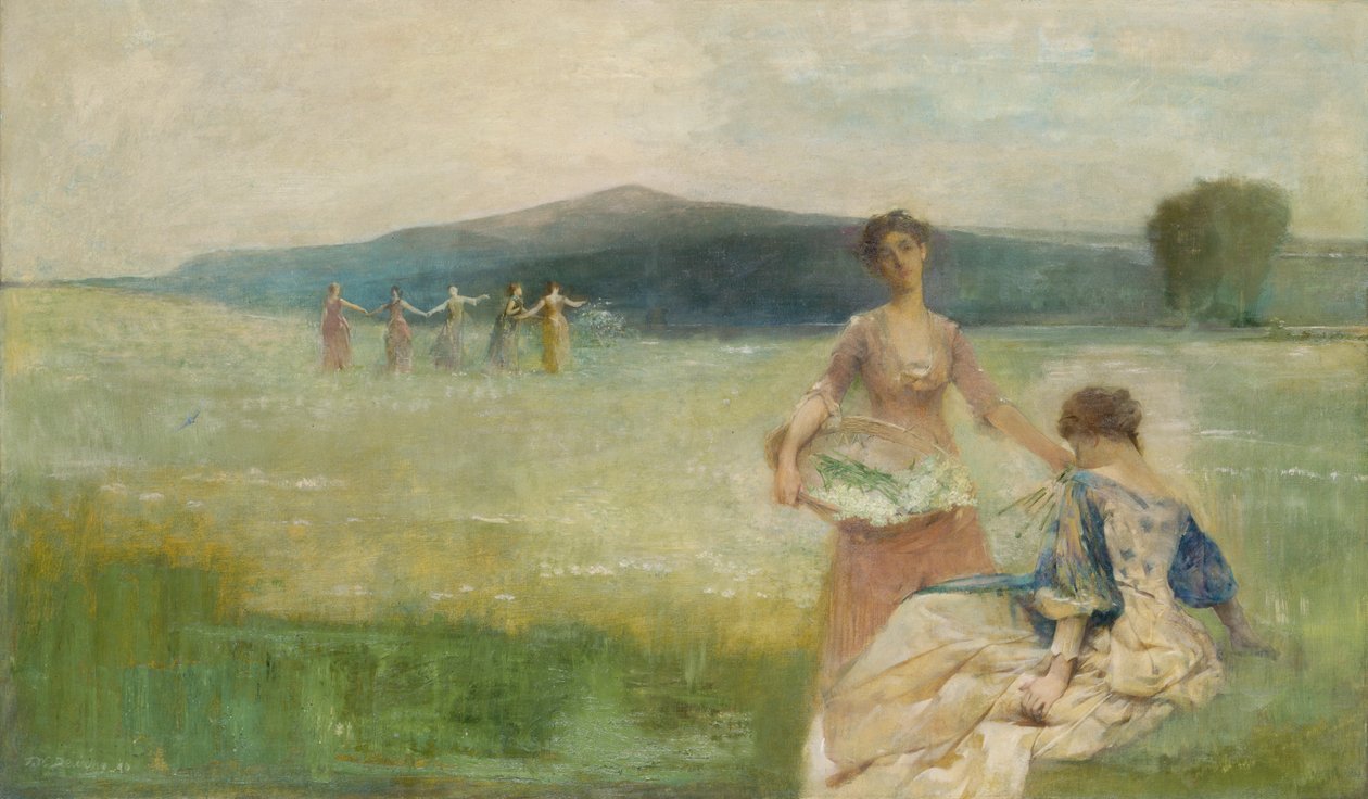Forår, 1890. af Thomas Wilmer Dewing