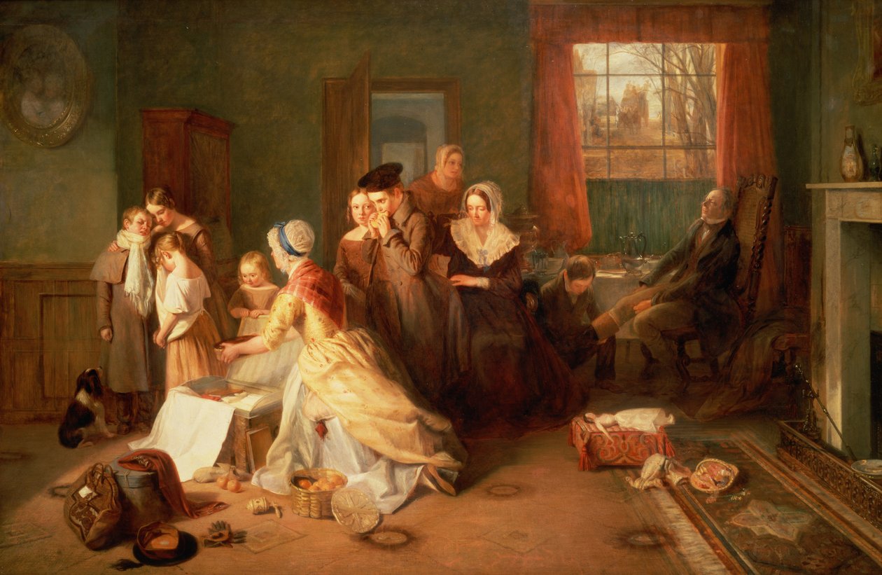 Går i skole, 1842 af Thomas Webster