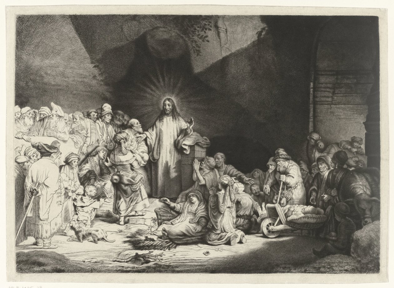 Prædiker Kristus (The Hundred Guilder Print) af Thomas Worlidge