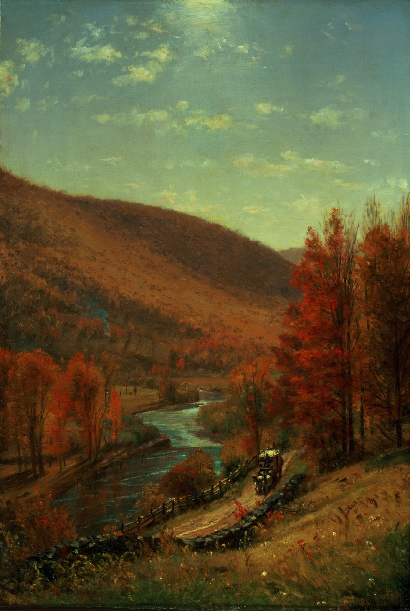 En vej gennem Belvedere, Vermont af Thomas Worthington Whittredge