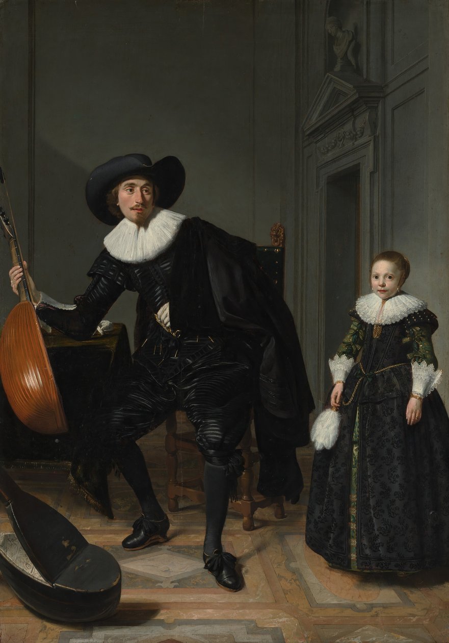 En musiker og hans datter, 1629. af Thomas de Keyser