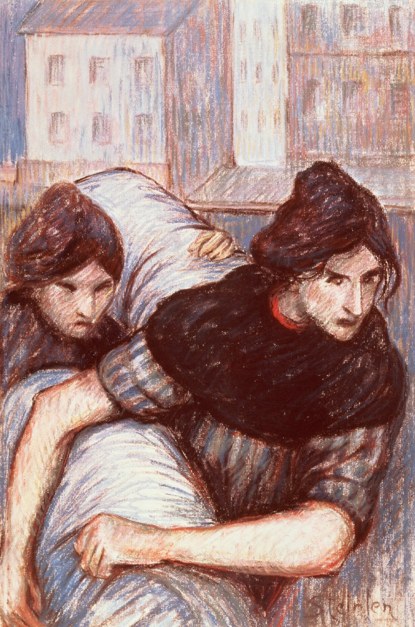 The Laundresses, 1898 (pastel på lærred) af Théophile Alexandre Steinlen