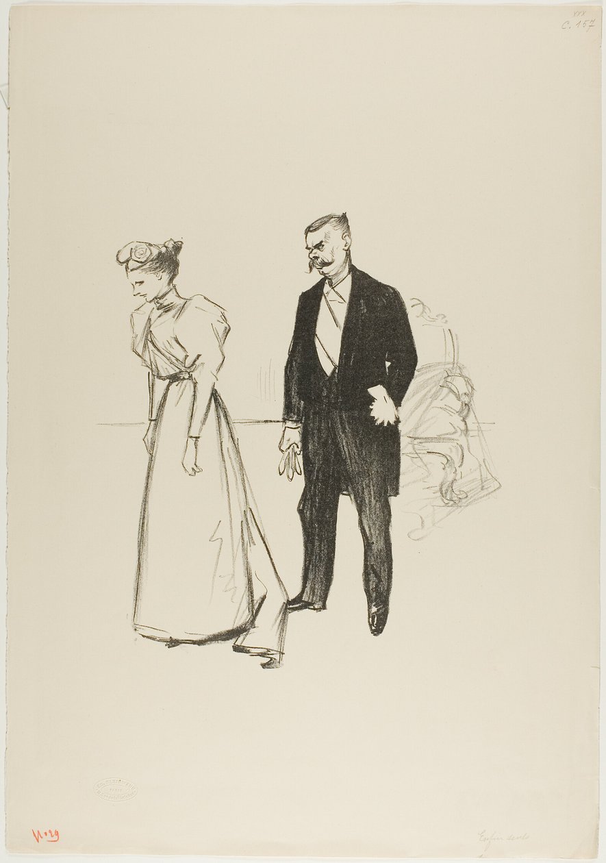 Endelig alene! af Théophile Alexandre Pierre Steinlen