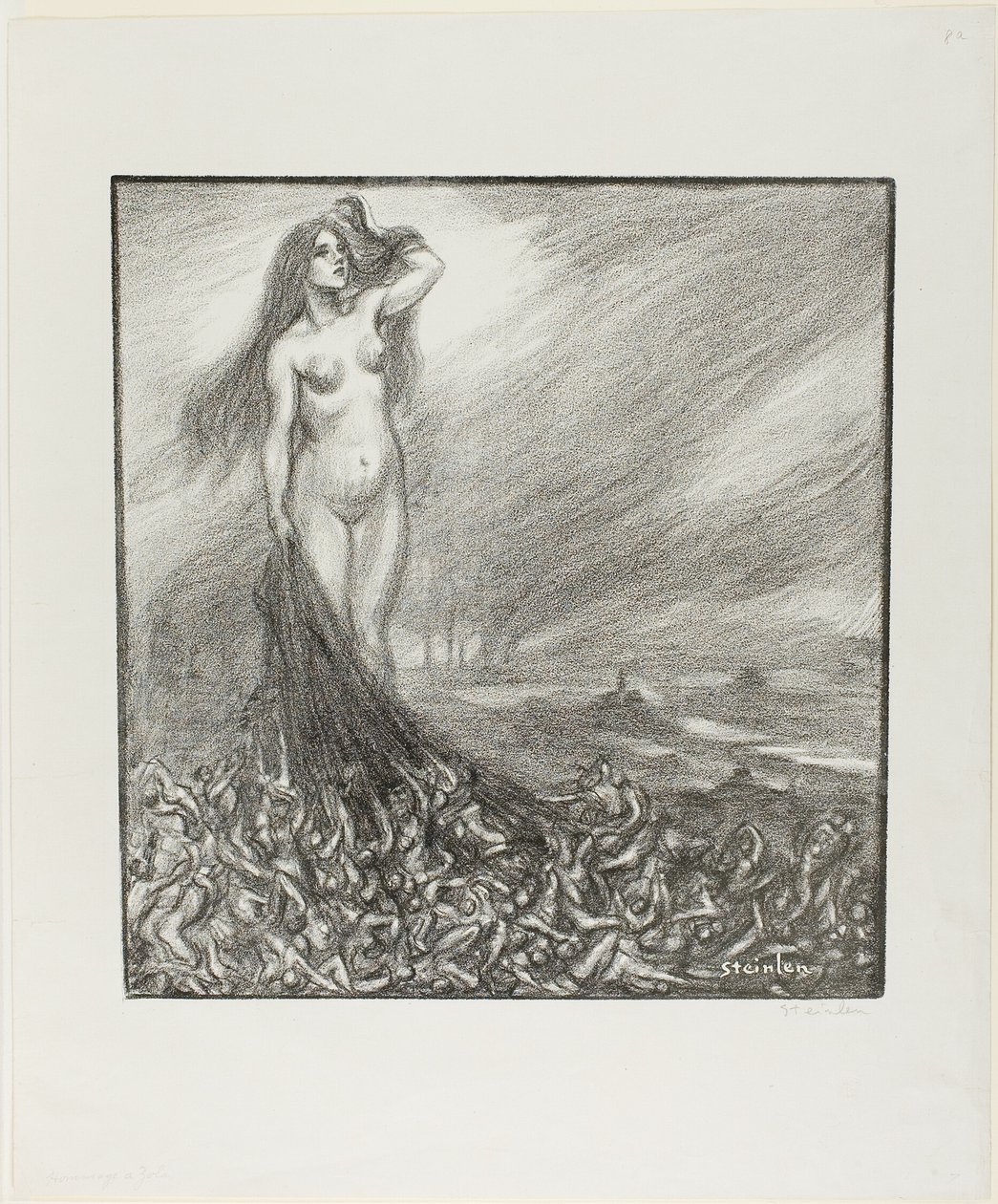 Hyldest til Zola af Théophile Alexandre Pierre Steinlen