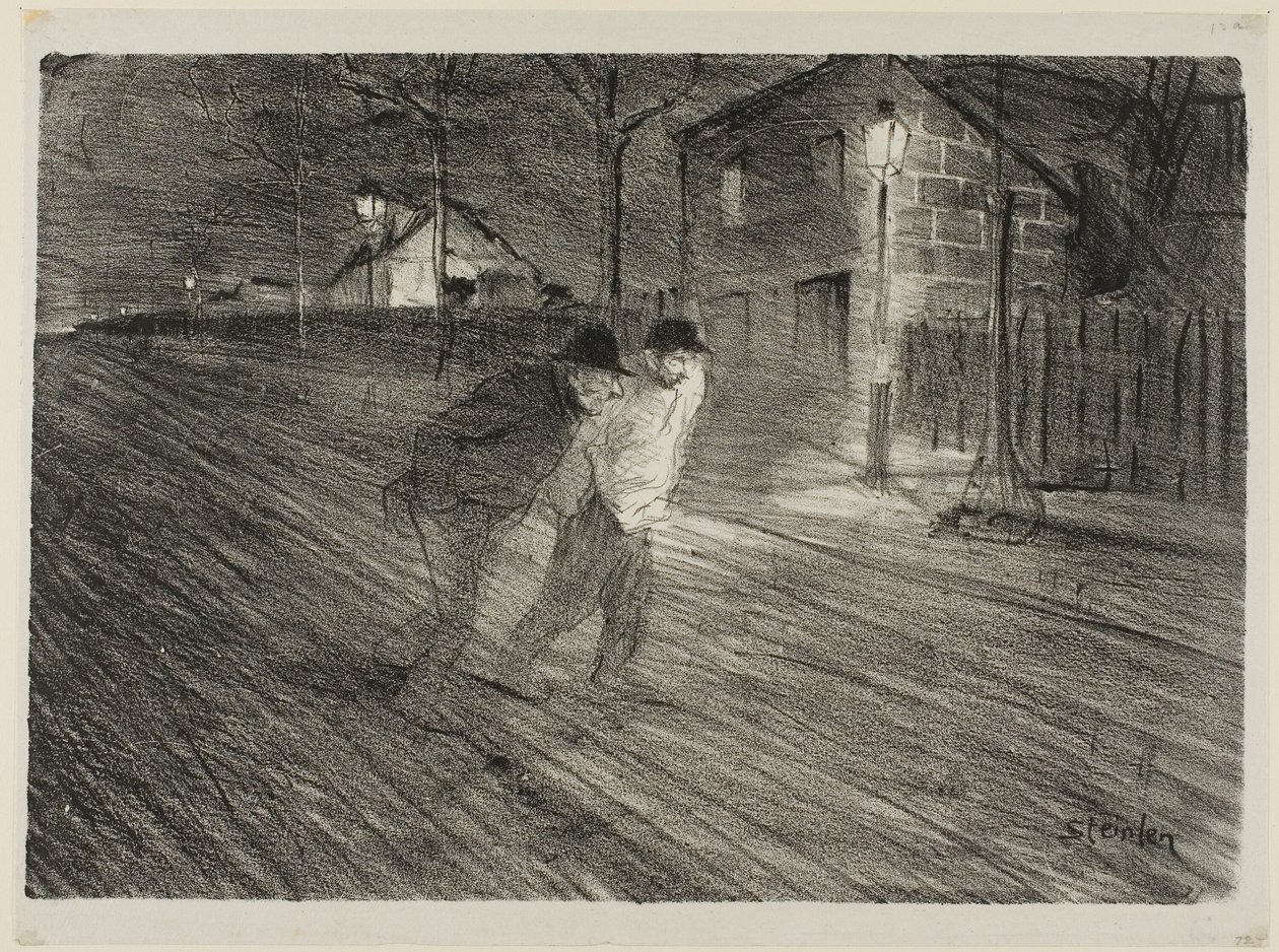 Rue Caulincourt af Théophile Alexandre Pierre Steinlen