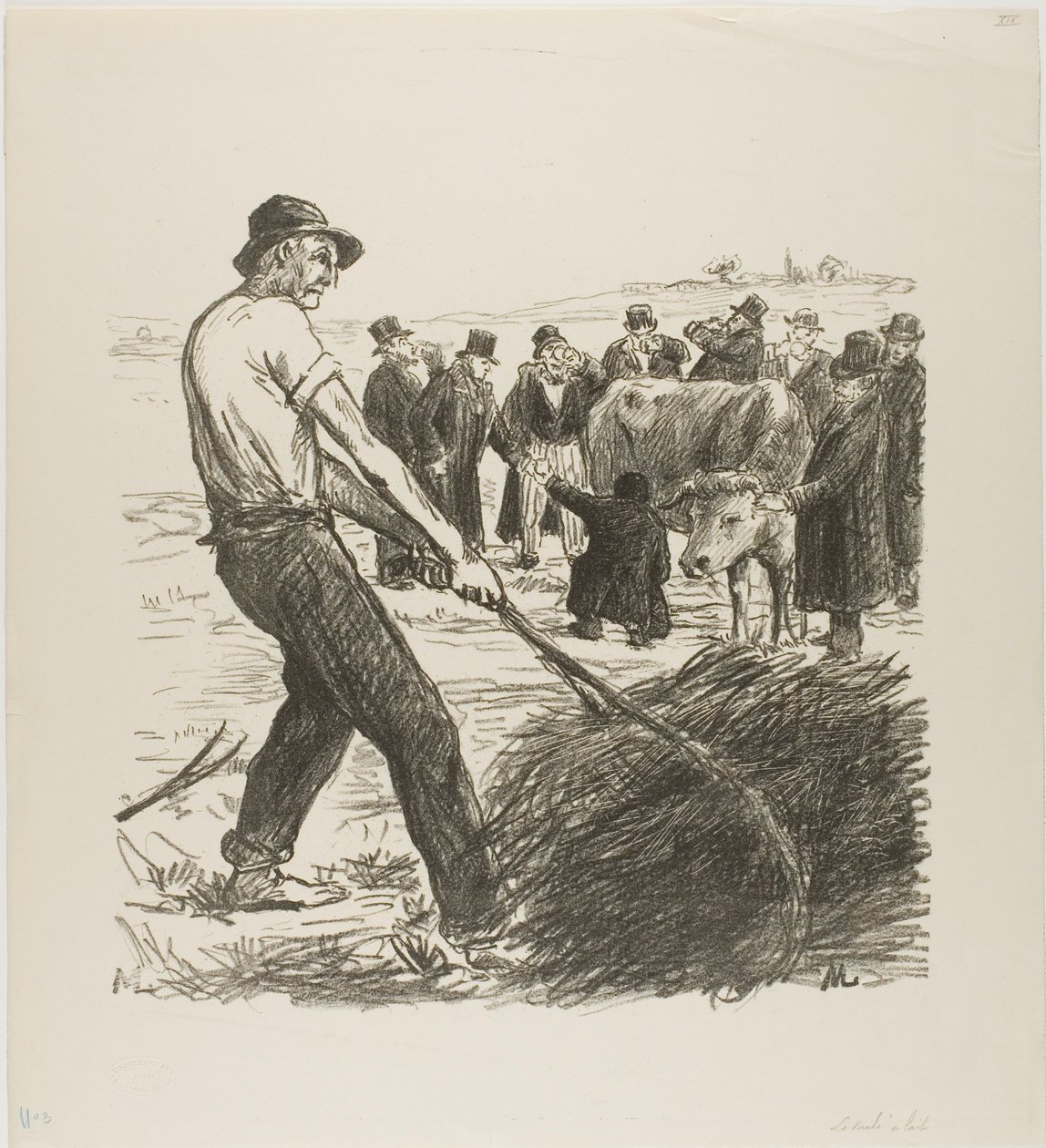 Mælkeko af Théophile Alexandre Pierre Steinlen