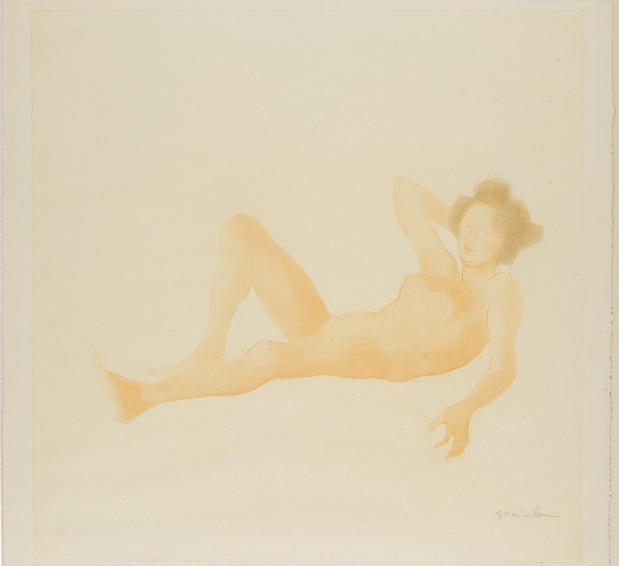 Liggende kvinde af Théophile Alexandre Pierre Steinlen