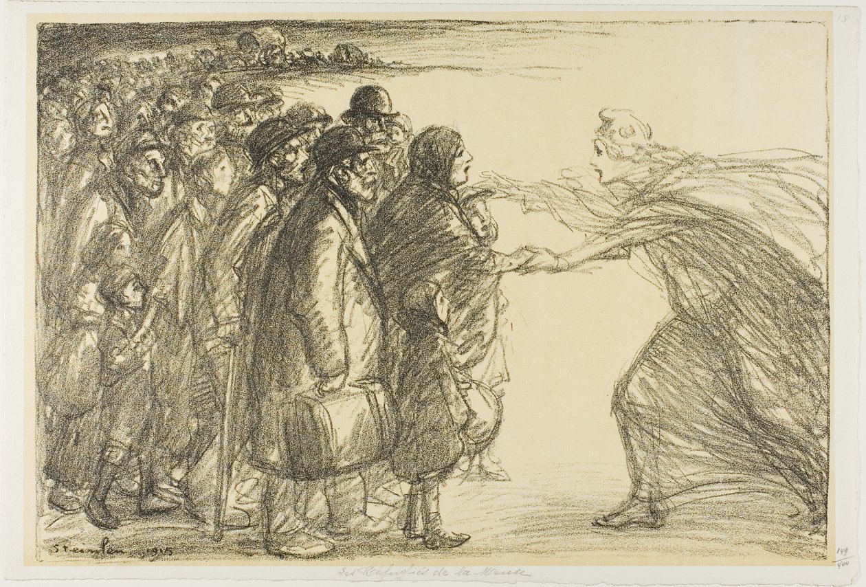 Flygtninge fra Meuse af Théophile Alexandre Pierre Steinlen