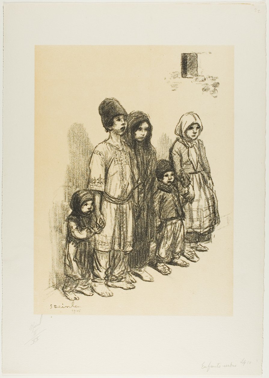 Serbiske børn af Théophile Alexandre Pierre Steinlen