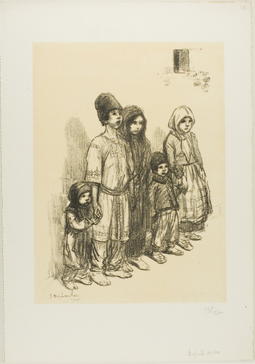 Serbiske børn af Théophile Alexandre Pierre Steinlen