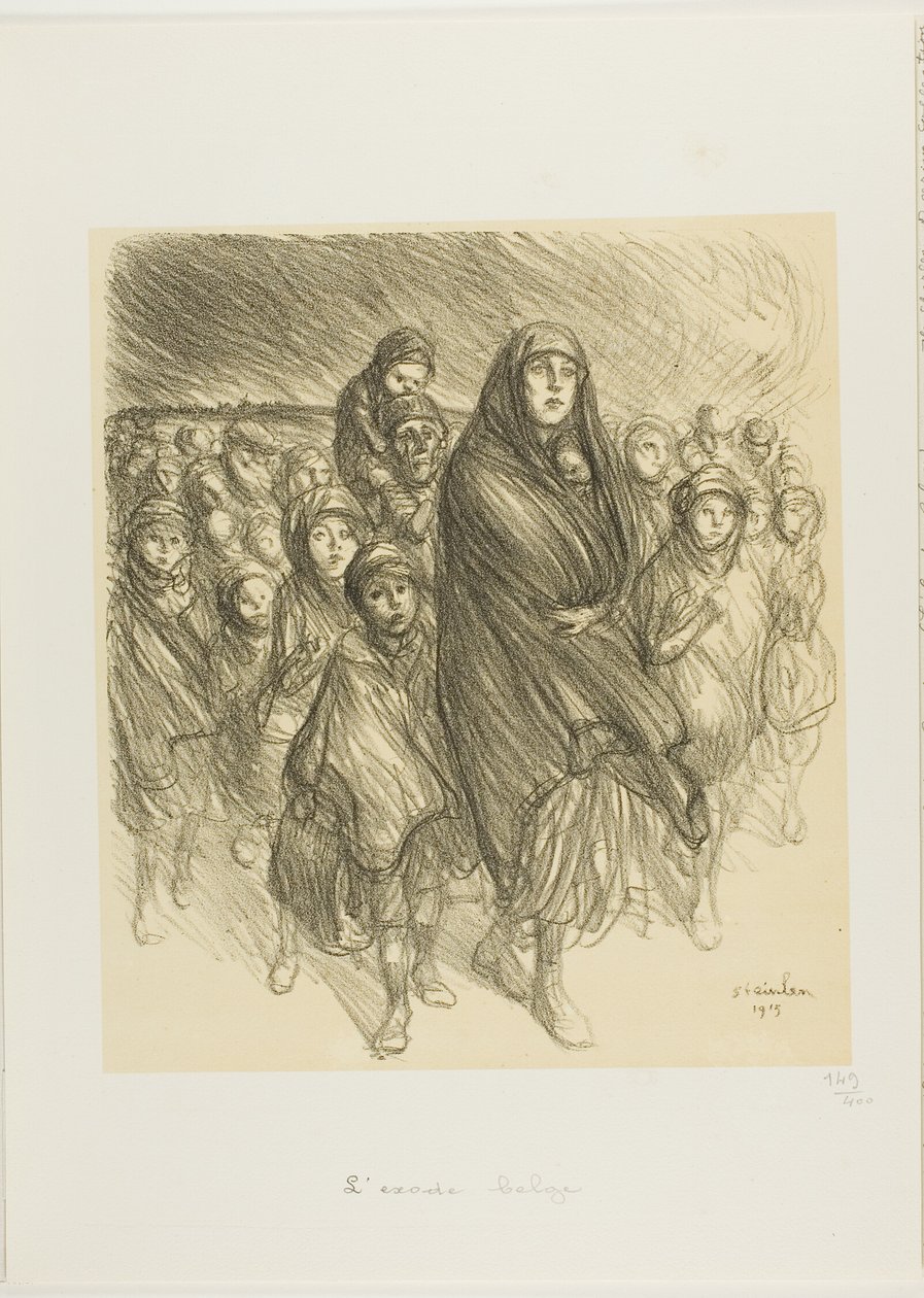 Den belgiske udvandring af Théophile Alexandre Pierre Steinlen