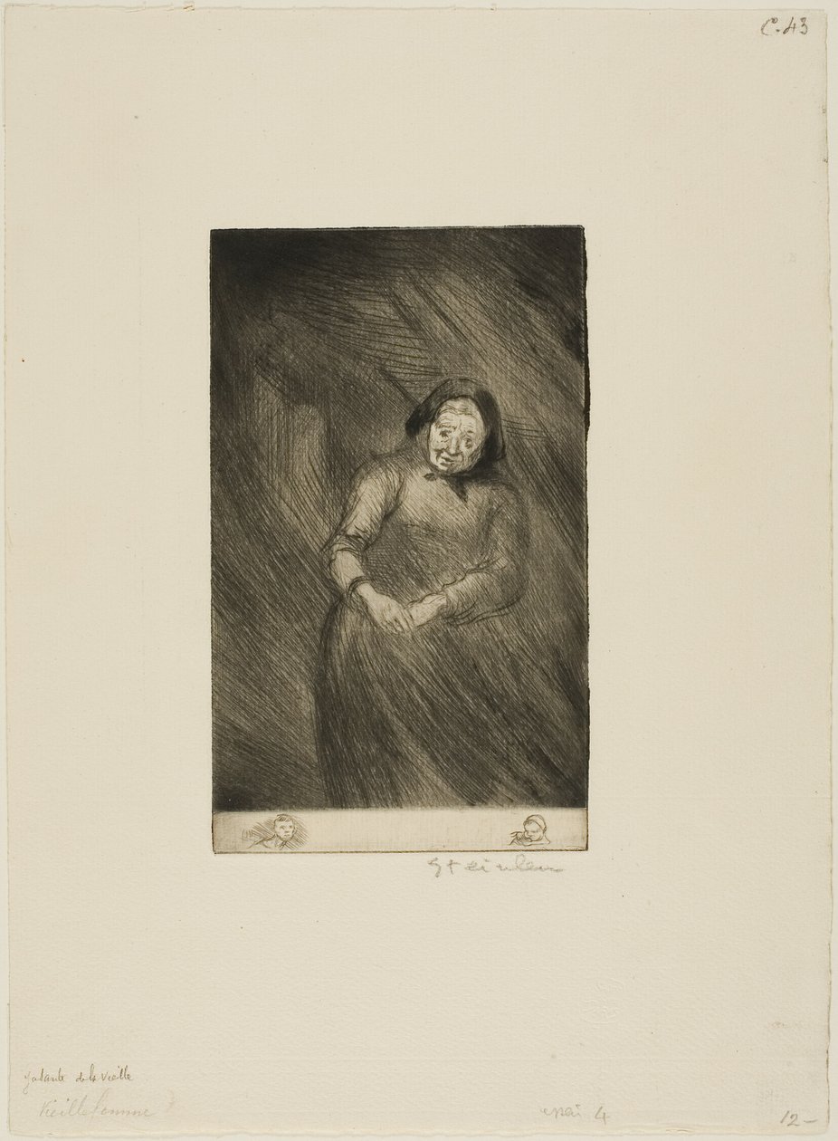 Den gamle snakker af Théophile Alexandre Pierre Steinlen