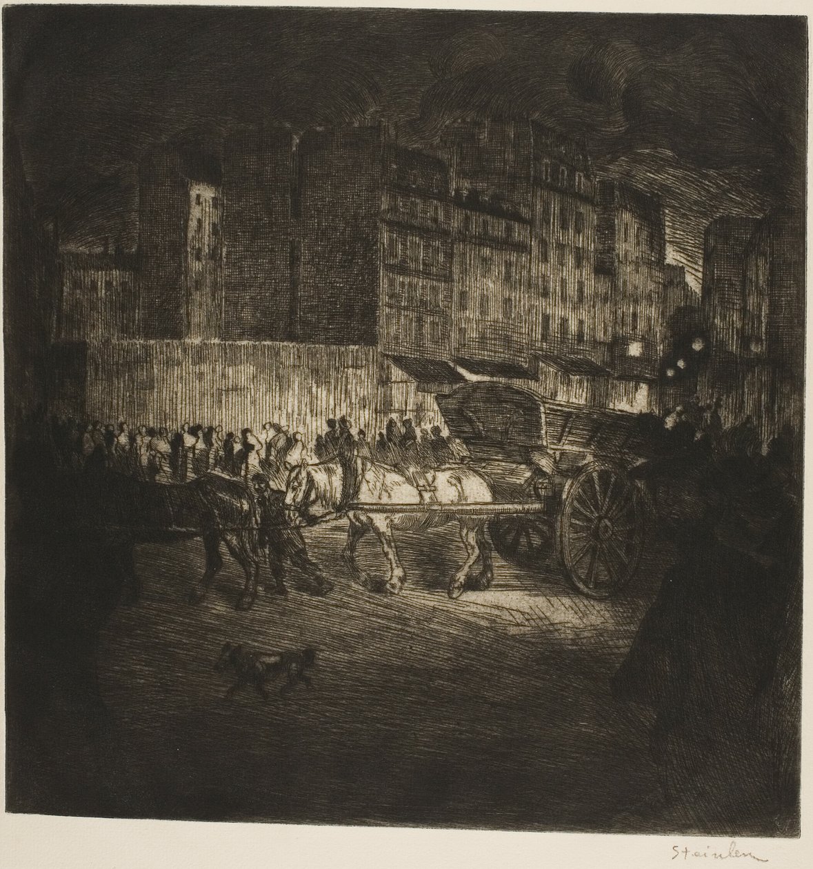 Skraldevognen af Théophile Alexandre Pierre Steinlen