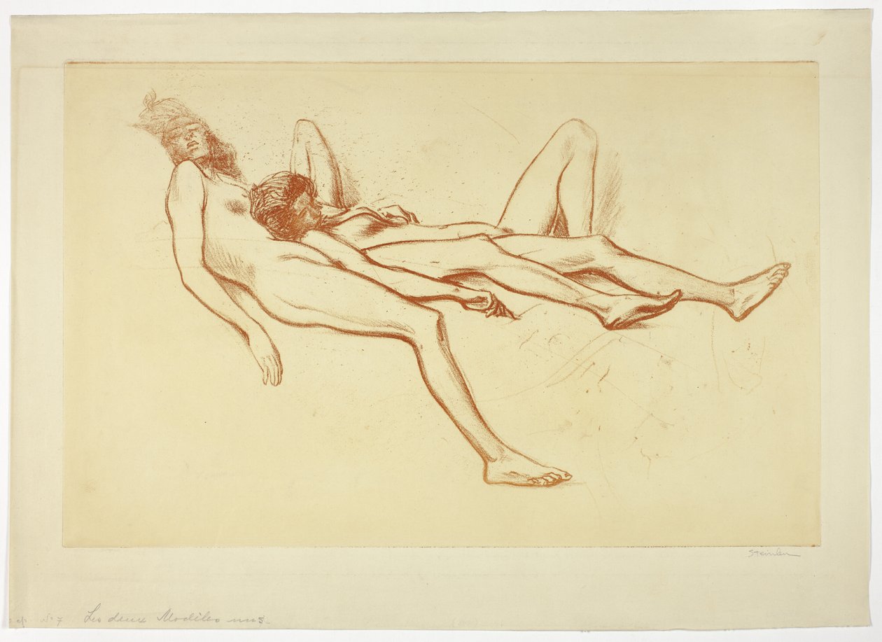 To nøgne modeller af Théophile Alexandre Pierre Steinlen