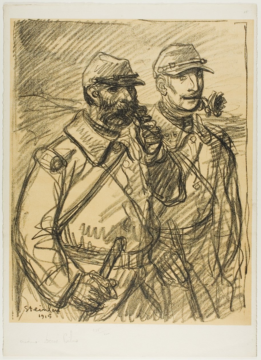 To soldater af Théophile Alexandre Pierre Steinlen