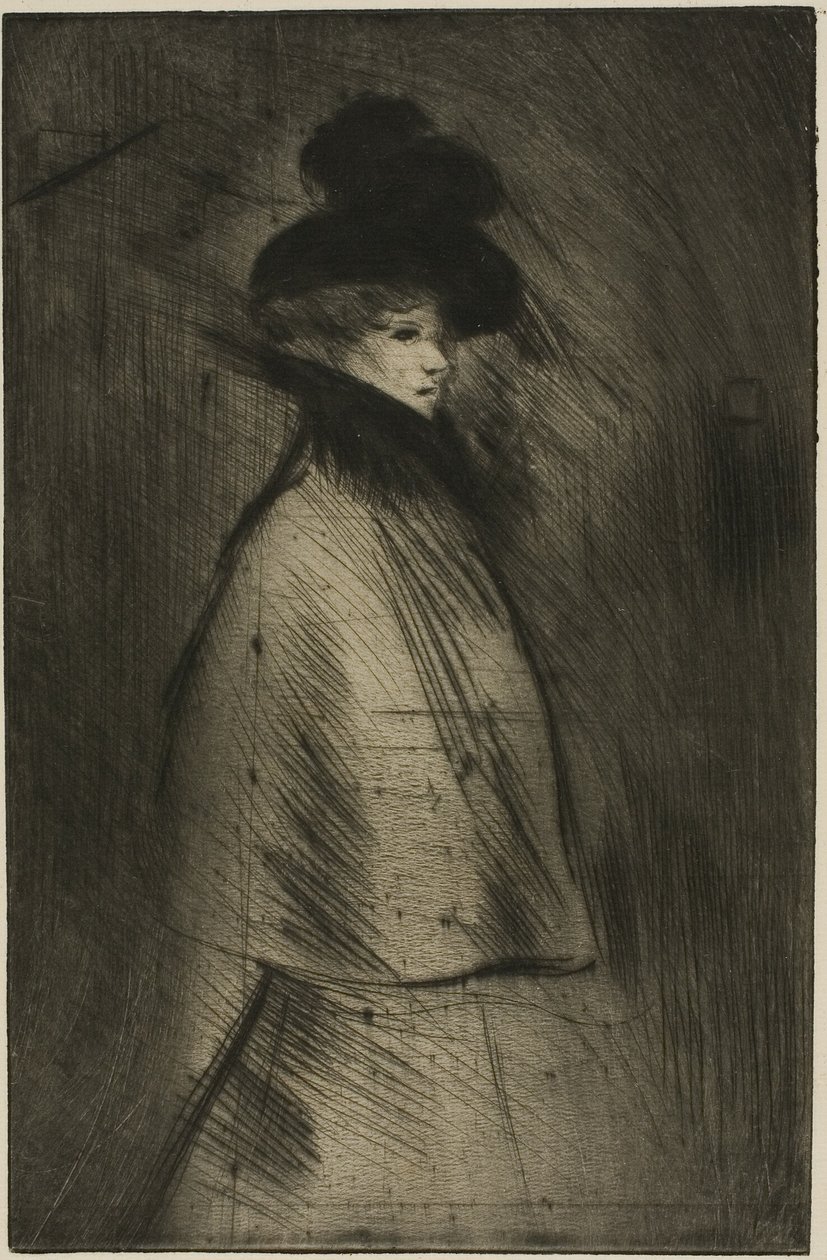Kvinde på spadseretur af Théophile Alexandre Pierre Steinlen
