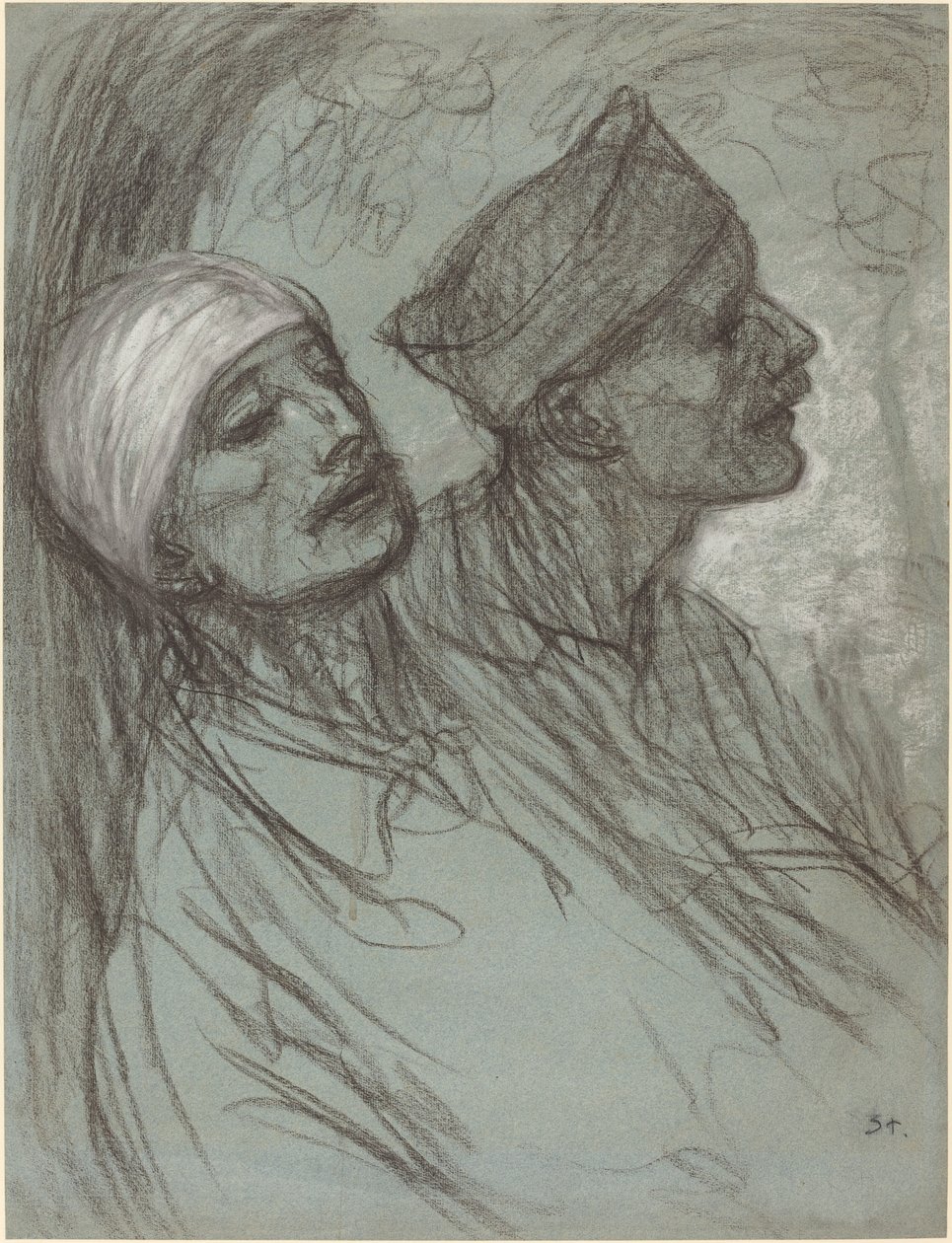 En såret soldat og hans kammerat af Théophile Alexandre Steinlen