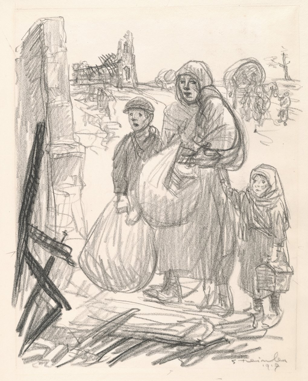 Det er her hjemme!, 1916. af Théophile Alexandre Steinlen
