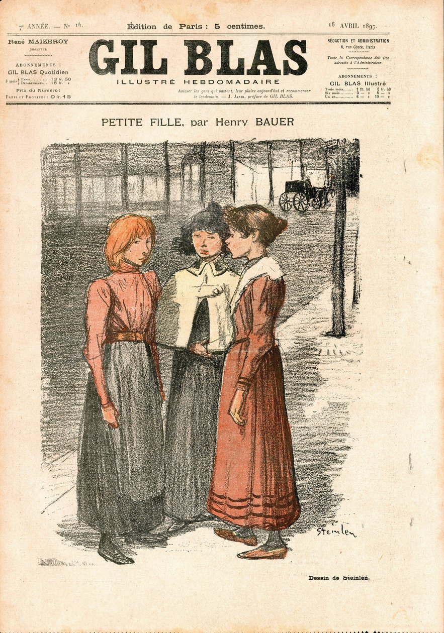 Cover af "" Gil Blas"" af Théophile Alexandre Steinlen