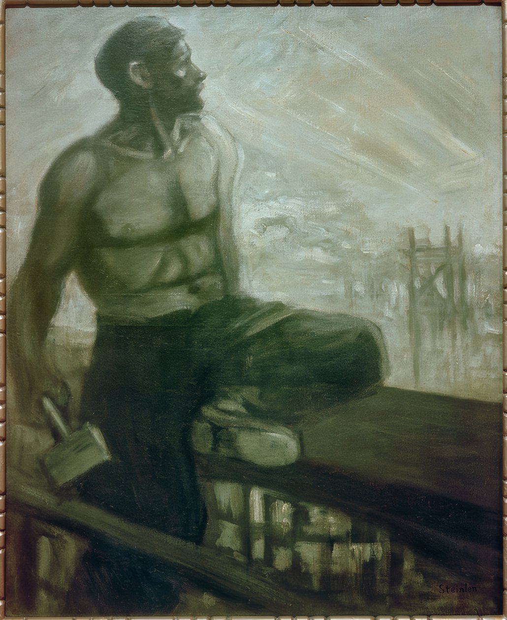 Tømreren over havnen af Théophile Alexandre Steinlen