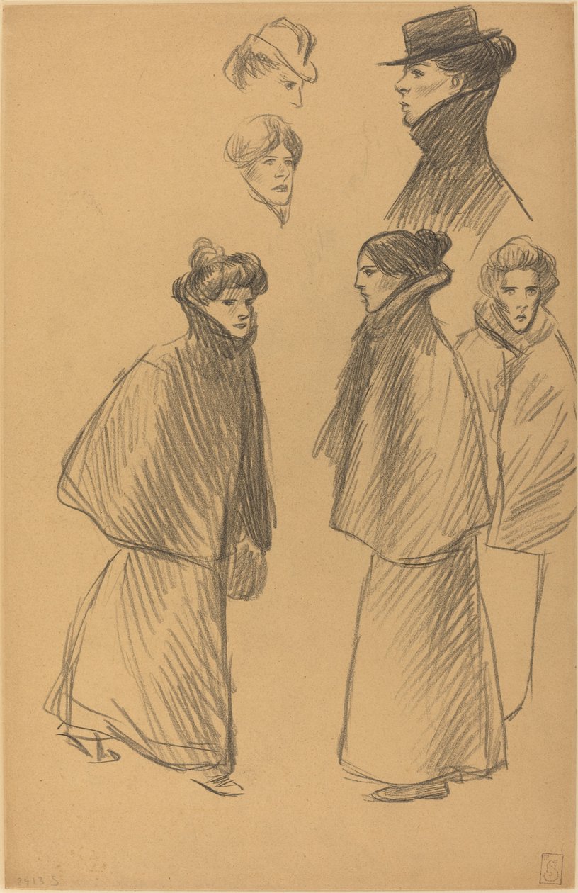 Figurstudier [recto] af Théophile Alexandre Steinlen