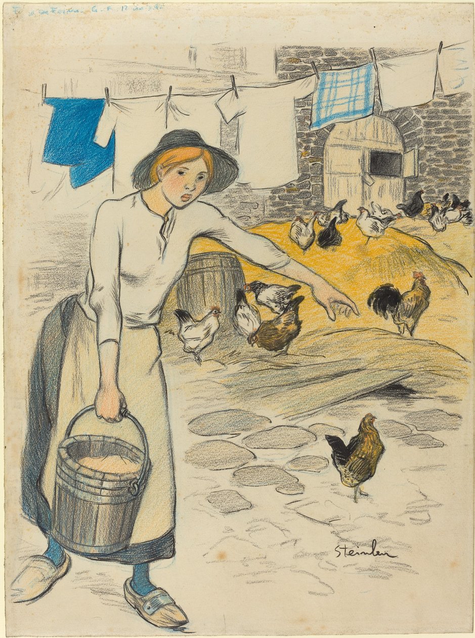 gårdpige af Théophile Alexandre Steinlen