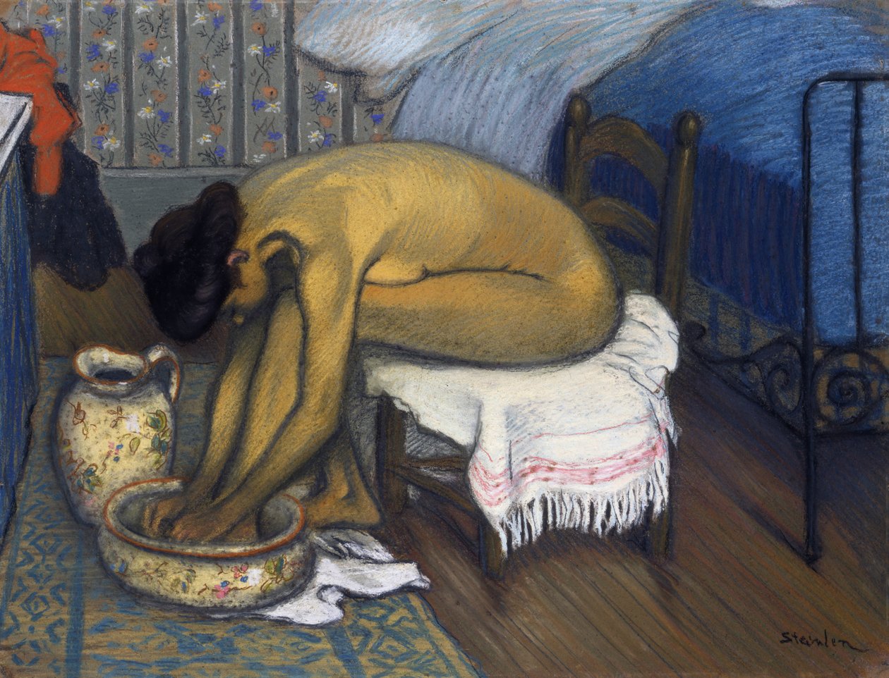 Badet, 1902 af Théophile Alexandre Steinlen