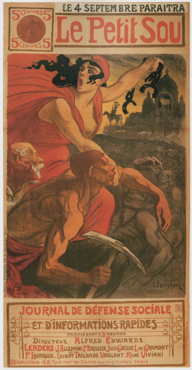 Den lille skilling, 1900 af Théophile Alexandre Steinlen