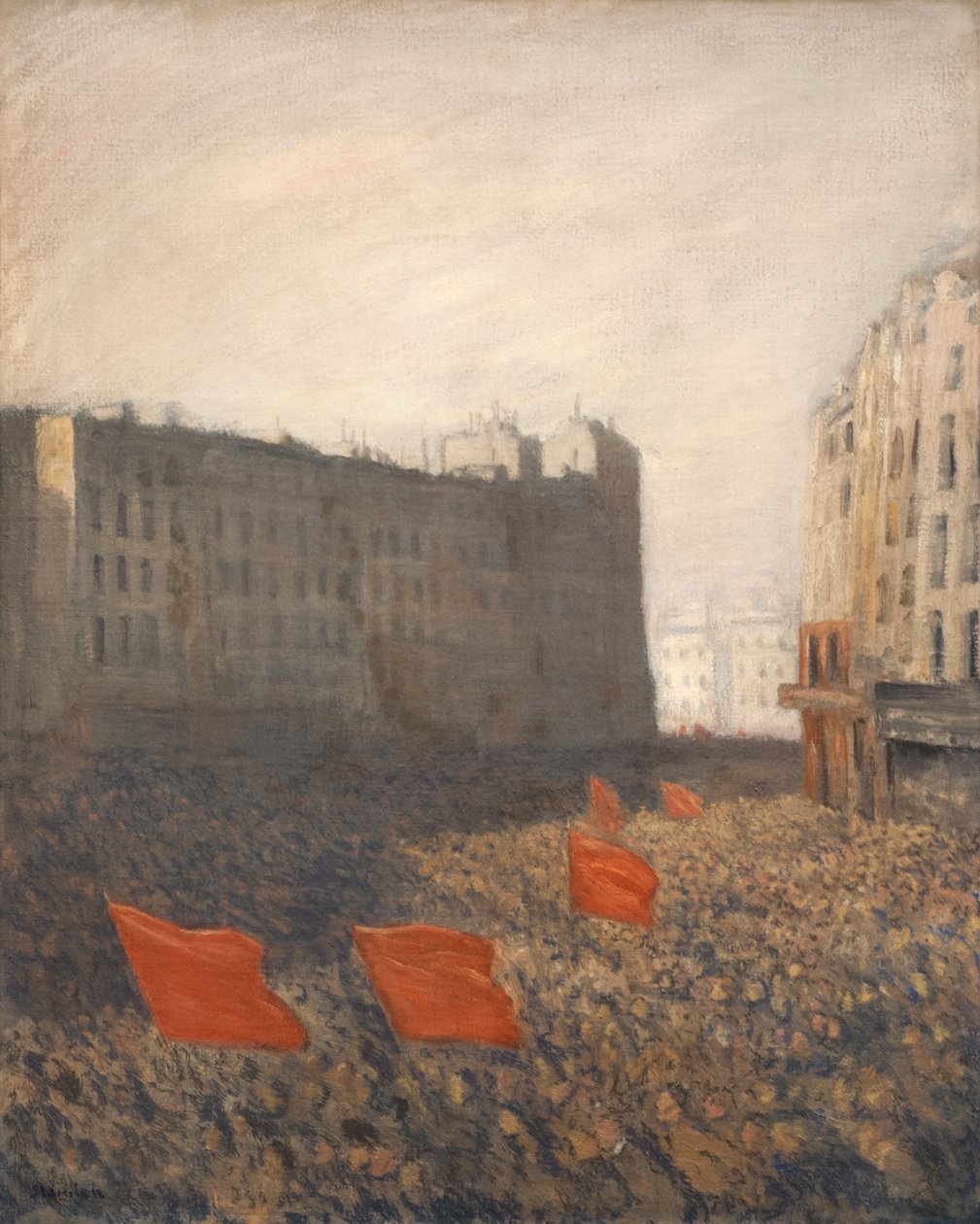 Folkelig demonstration, ca. 1903. af Théophile Alexandre Steinlen