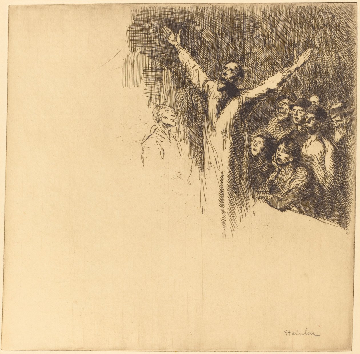 Profeten Le prophete, 1902. af Théophile Alexandre Steinlen
