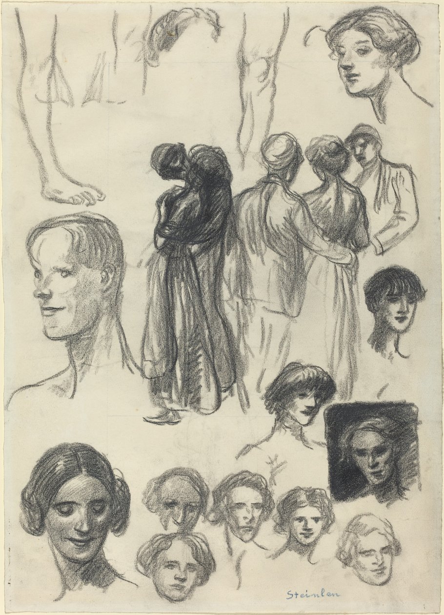 Ark med skitser af Théophile Alexandre Steinlen