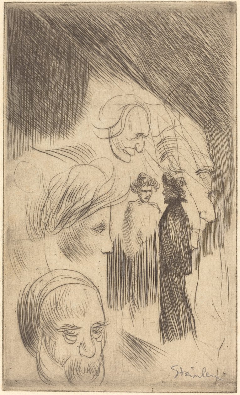 Skitseplade, 1902. af Théophile Alexandre Steinlen