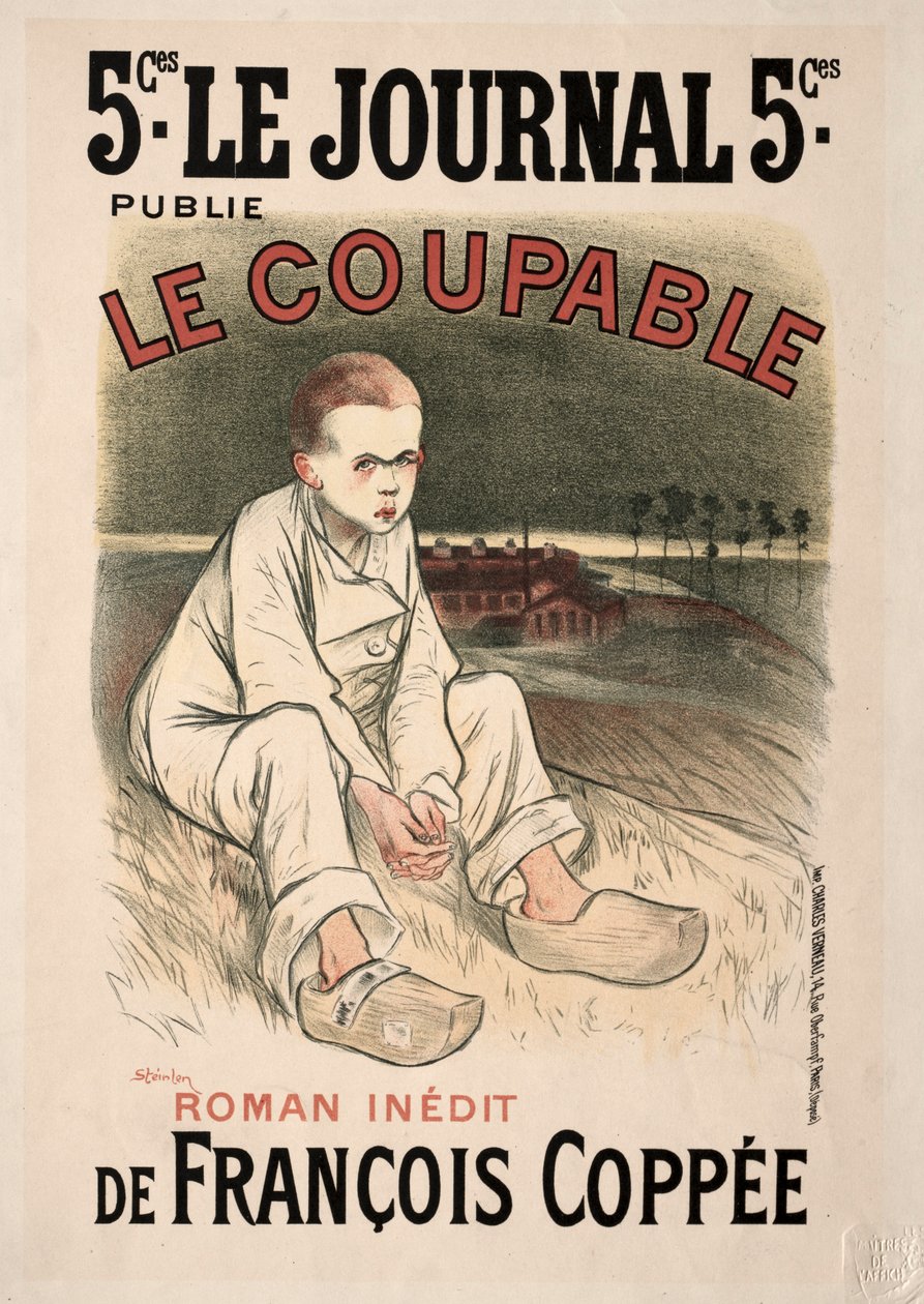 Den skyldige, 1896. af Théophile Alexandre Steinlen