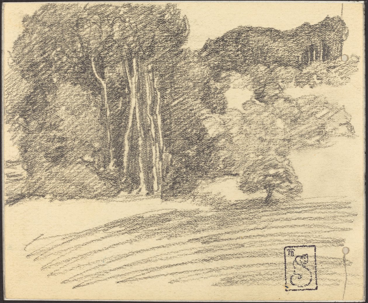 Skoven ved Courdemanche af Théophile Alexandre Steinlen