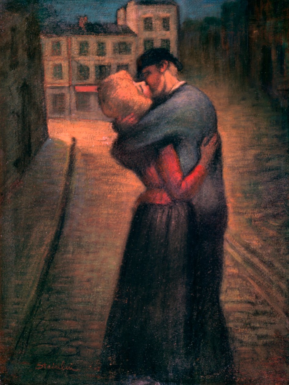 Kysset, c1879-1923 af Théophile Alexandre Steinlen