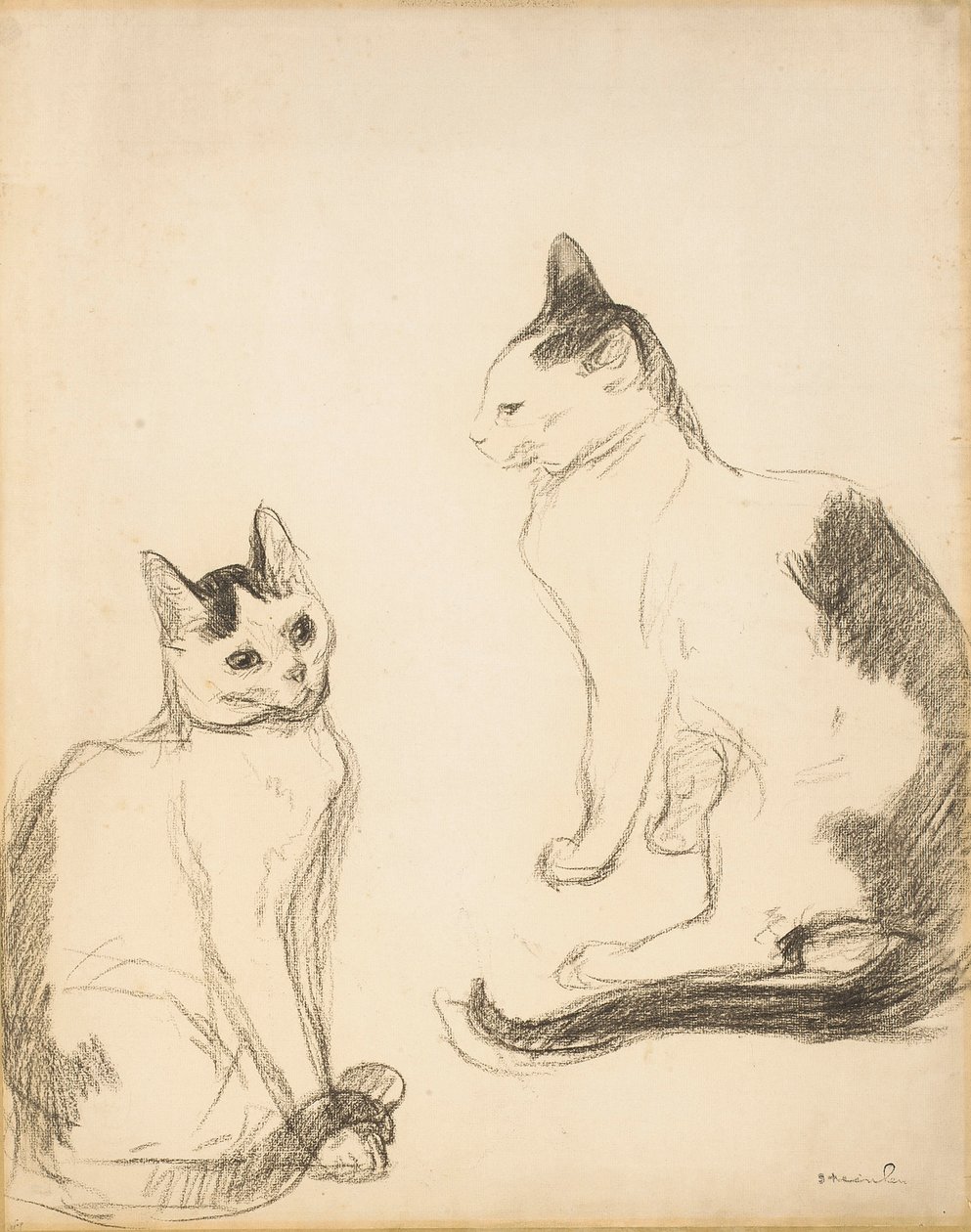 De to katte; De to katte af Théophile Alexandre Steinlen