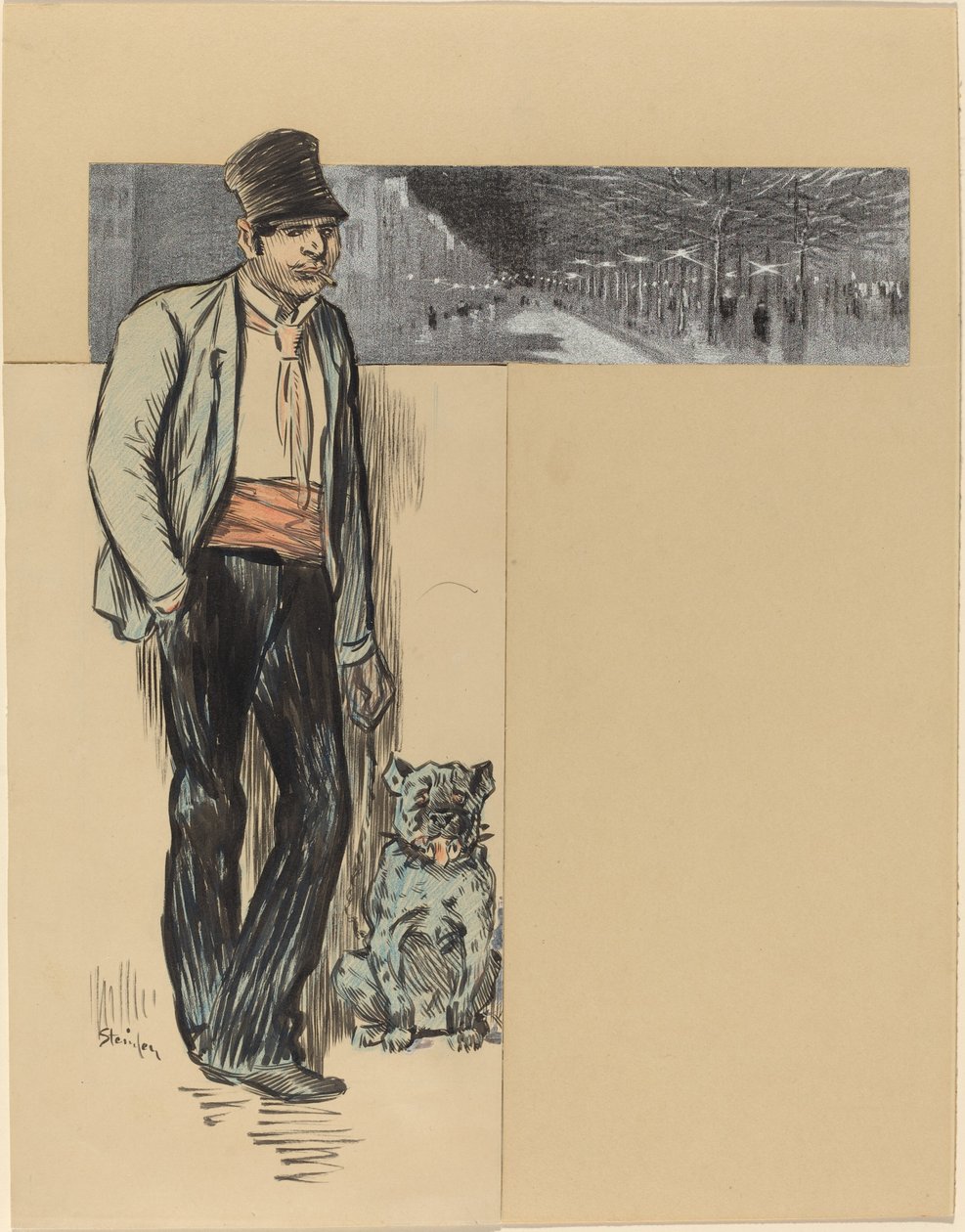 Til Landsbyen af Théophile Alexandre Steinlen
