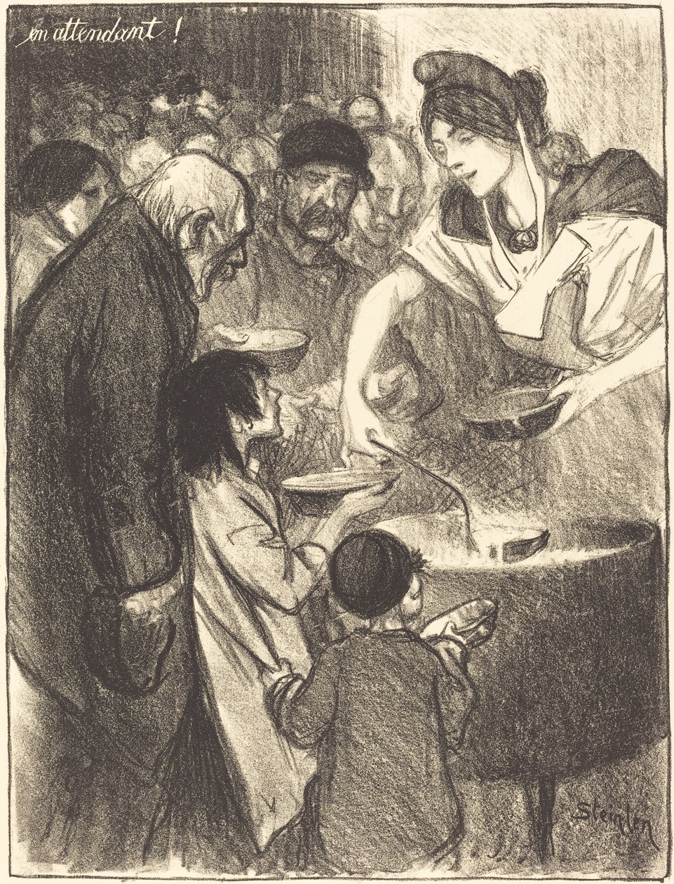 Venter (En ledsager) af Théophile Alexandre Steinlen